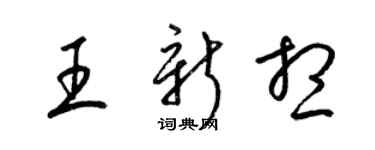 梁錦英王新想草書個性簽名怎么寫