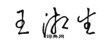 駱恆光王湘生草書個性簽名怎么寫