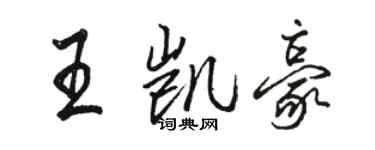 駱恆光王凱豪行書個性簽名怎么寫