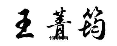 胡問遂王菁筠行書個性簽名怎么寫