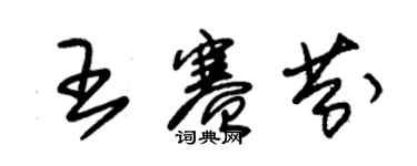 朱錫榮王賽芬草書個性簽名怎么寫