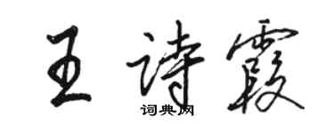 駱恆光王詩霞行書個性簽名怎么寫