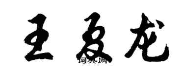 胡問遂王夏龍行書個性簽名怎么寫