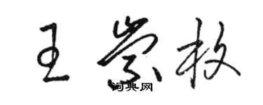 駱恆光王崇枚草書個性簽名怎么寫