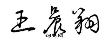 曾慶福王晨翔草書個性簽名怎么寫