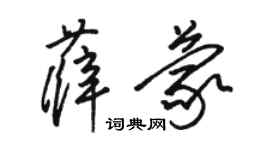 駱恆光薛蒙草書個性簽名怎么寫