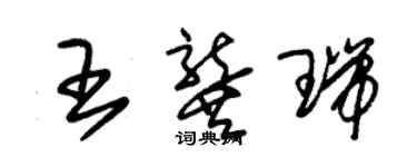 朱錫榮王龔瑞草書個性簽名怎么寫