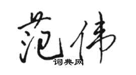 駱恆光范偉行書個性簽名怎么寫