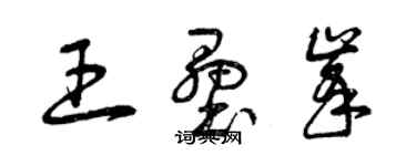 曾慶福王壘峰草書個性簽名怎么寫