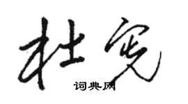 駱恆光杜憲草書個性簽名怎么寫