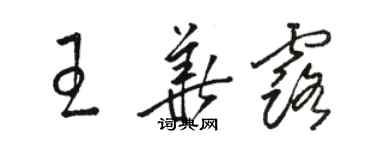 駱恆光王華露草書個性簽名怎么寫