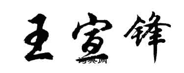 胡問遂王宣鋒行書個性簽名怎么寫