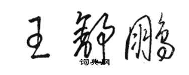 駱恆光王舒鵬草書個性簽名怎么寫