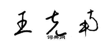 梁錦英王克南草書個性簽名怎么寫