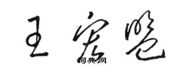 駱恆光王宏盟草書個性簽名怎么寫