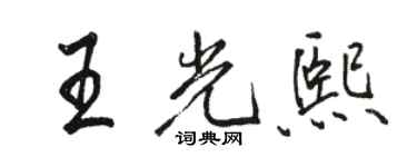 駱恆光王光熙行書個性簽名怎么寫