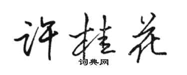 駱恆光許桂花行書個性簽名怎么寫