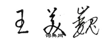 駱恆光王美巍草書個性簽名怎么寫