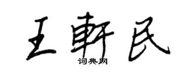 王正良王軒民行書個性簽名怎么寫