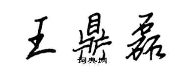 王正良王鼎磊行書個性簽名怎么寫