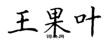 丁謙王果葉楷書個性簽名怎么寫