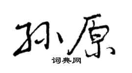 曾慶福孫原行書個性簽名怎么寫