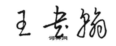駱恆光王書翰草書個性簽名怎么寫
