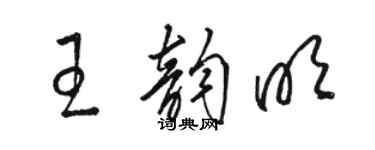 駱恆光王韻明草書個性簽名怎么寫