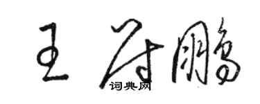 駱恆光王尉鵬草書個性簽名怎么寫