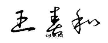 曾慶福王春和草書個性簽名怎么寫