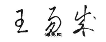 駱恆光王易成草書個性簽名怎么寫