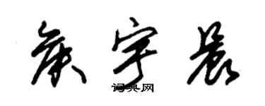 朱錫榮侯宇晨草書個性簽名怎么寫