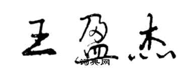 曾慶福王盈傑行書個性簽名怎么寫