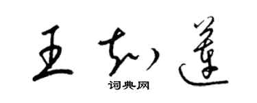 梁錦英王知蓮草書個性簽名怎么寫