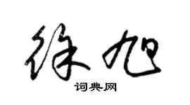 梁錦英徐旭草書個性簽名怎么寫