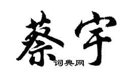 胡問遂蔡宇行書個性簽名怎么寫