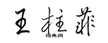 駱恆光王柱菲行書個性簽名怎么寫