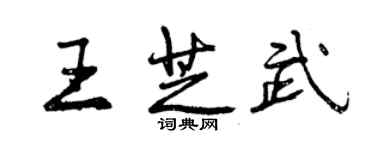 曾慶福王芝武行書個性簽名怎么寫