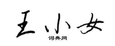 王正良王小女行書個性簽名怎么寫