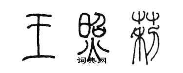 陳墨王照莉篆書個性簽名怎么寫