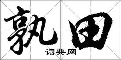 胡問遂孰田行書怎么寫