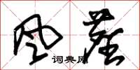 朱錫榮風塵草書怎么寫