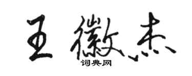 駱恆光王徽傑行書個性簽名怎么寫