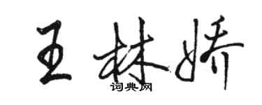 駱恆光王林嬌行書個性簽名怎么寫
