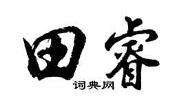 胡問遂田睿行書個性簽名怎么寫