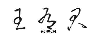 駱恆光王有君草書個性簽名怎么寫