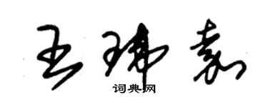 朱錫榮王瑋嘉草書個性簽名怎么寫