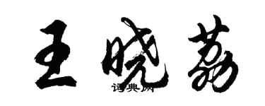 胡問遂王曉荔行書個性簽名怎么寫