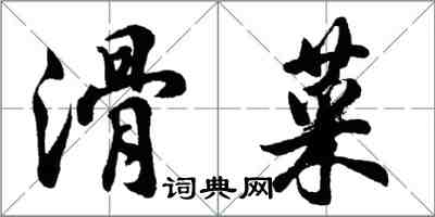 胡問遂滑菜行書怎么寫