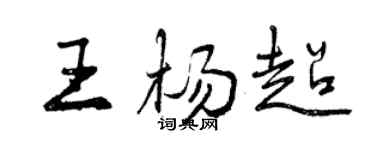 曾慶福王楊超行書個性簽名怎么寫